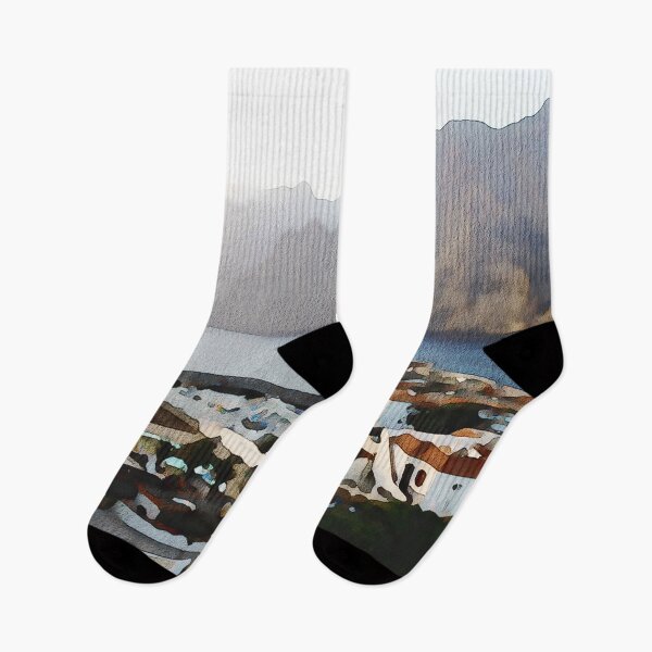 Item preview, Los Gigantes Tenerife Watercolour effect designed and sold by Gerald Waters.