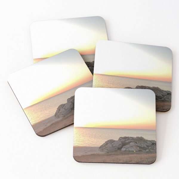 Item preview, Sunset over the sea blue and orange sky beach  designed and sold by Vivasshop.