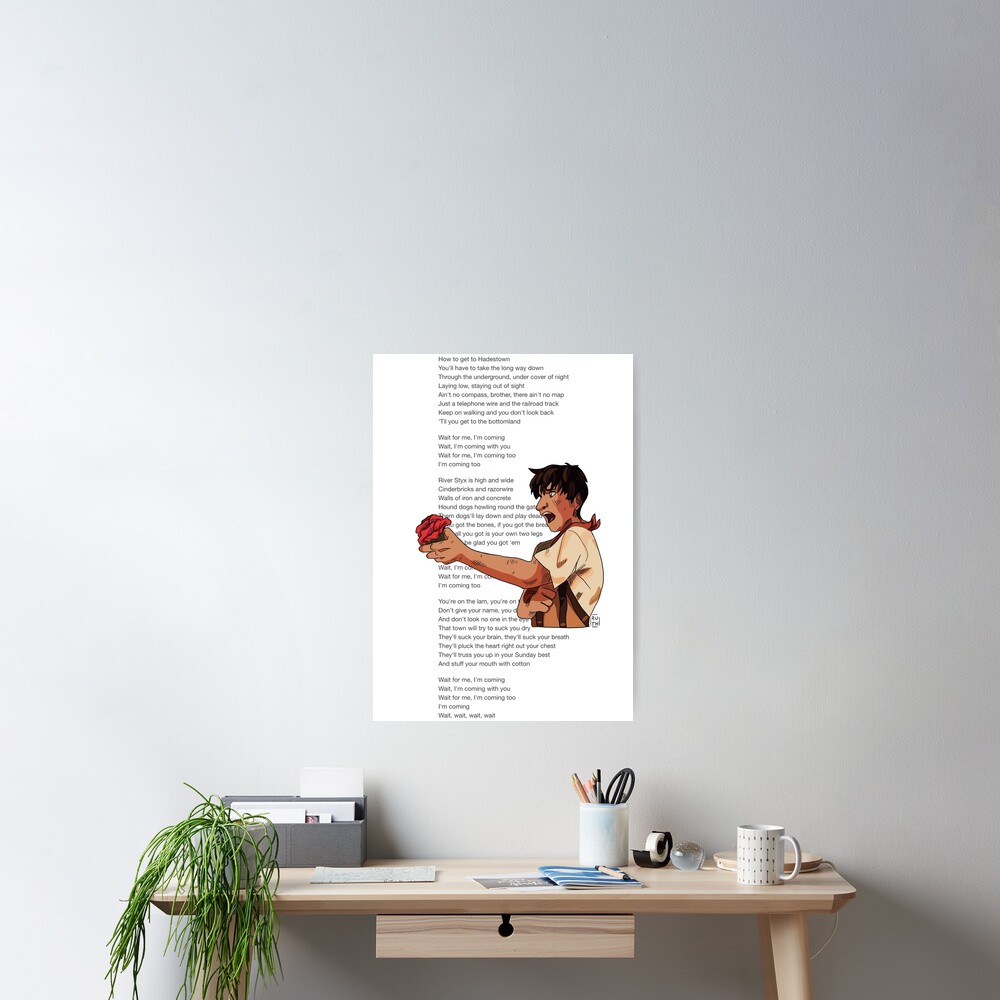 Orpheus - Hadestown with wait for me lyrics Art Print for Sale by  RuthlesRuth