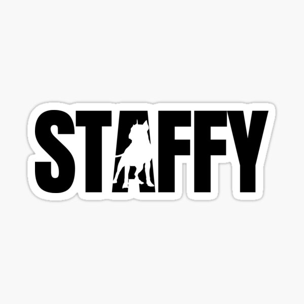 Item preview, Staffy silhouette dark designed and sold by Beyond Words.