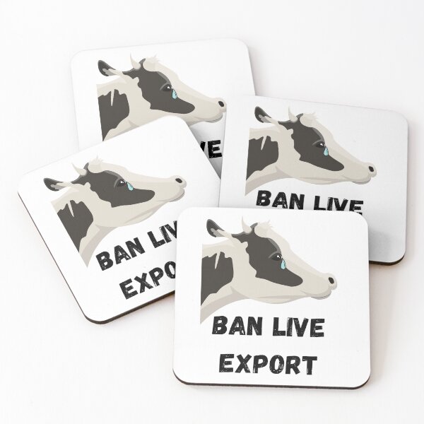 Item preview, Ban live export - vegan activism. vegetarian animal rights designed and sold by HaychGee.