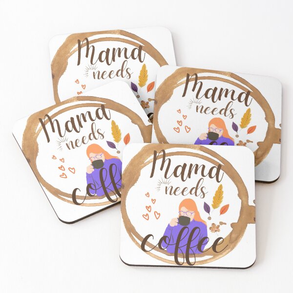 Item preview, Mama Needs Coffee Fall Autumn Theme Ginger Mom gift and Coffee stain design designed and sold by conceptDVS.