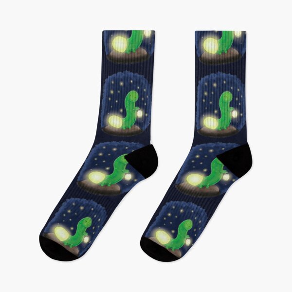 Item preview, Cute green glow worm with lantern cartoon illustration designed and sold by FrogFactory.
