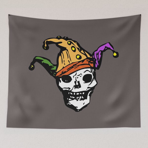 Item preview, Ghastly Jester Skull designed and sold by thelittlebat.