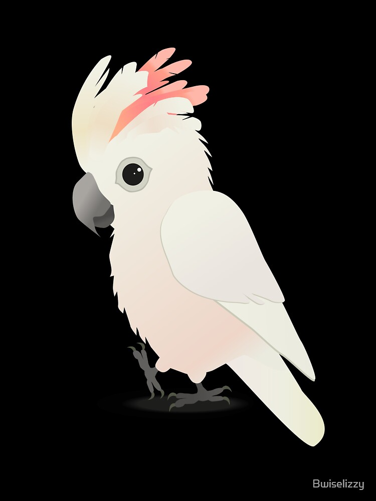 Salmon-crested cockatoo vector drawing Kids T-Shirt for Sale by Bwiselizzy