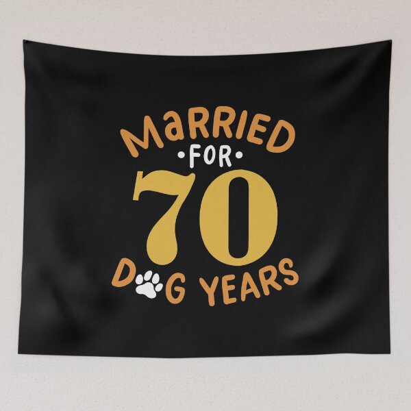 Item preview, 10th Wedding Anniversary, Married For 70 Dog Years designed and sold by haselshirt.