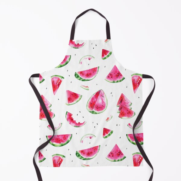 Item preview, Watercolor pattern of Slices, bits and seeds of watermelon designed and sold by TatianaKa.