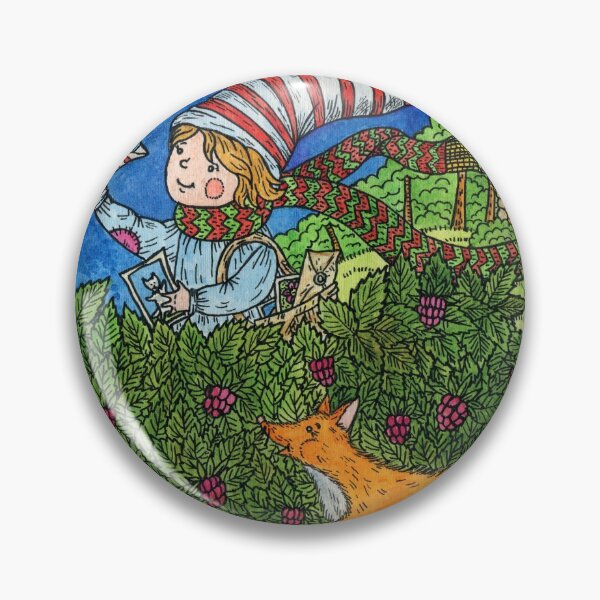 Item preview,  The boy and the fox are walking. Vivid watercolor and ink painting. designed and sold by Yovin11.