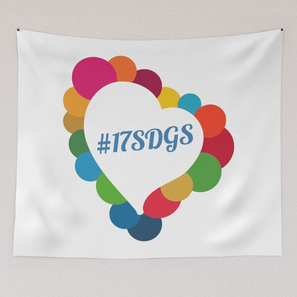 Item preview, Loving 17SDGs Heart - transparent background - 17 Sustainable Development Goals designed and sold by greatnorris.