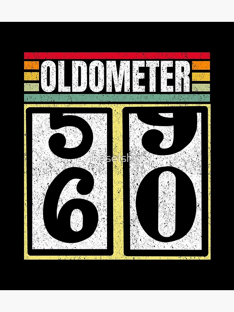 Oldometer 59 60 Funny 60th Birthday Retro Age 60 Gift | Postcard