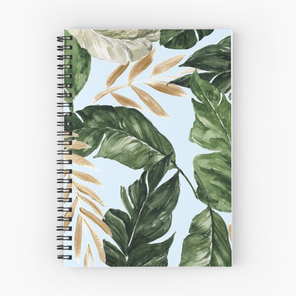 Item preview, Green and golden leaves blue background designed and sold by Jenmag.