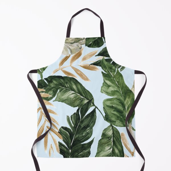 Item preview, Green and golden leaves blue background designed and sold by Jenmag.