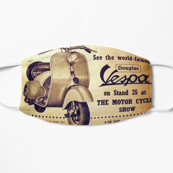Vespa motorscooter advertisement Flat Mask