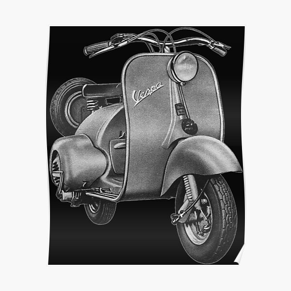 old motor scooter artwork Wall art. Reproduction poster Ciao Bella Vespa