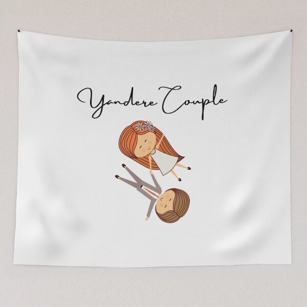 Item preview, Yandere couple married lovely characters digital art gift idea designed and sold by conceptDVS.