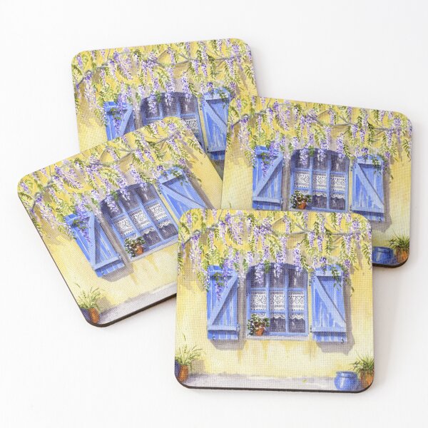 Item preview, Yellow facade - blue shutters designed and sold by FranEvans.