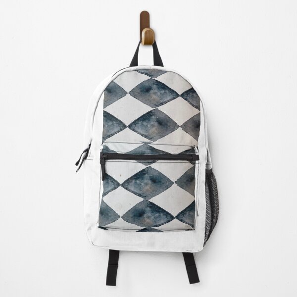 Item preview, Retro texture/pattern rhomboid navy blue & white designed and sold by Smurfypixels.