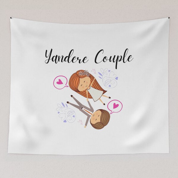 Item preview, Yandere couple married lovely characters digital art gift idea pastel colors designed and sold by conceptDVS.