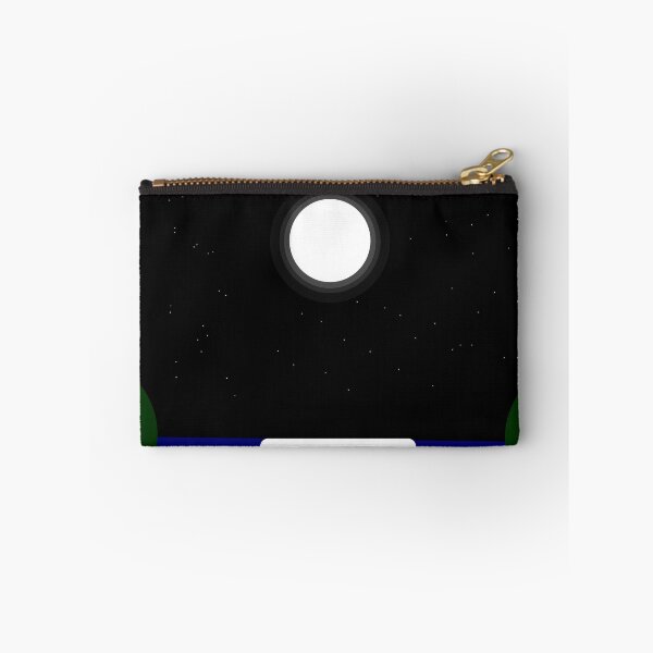 Item preview, circle art essential landscape at night full moon,dark sky full of stars  , sea , moon light reflection  and trees  designed and sold by SGS-.