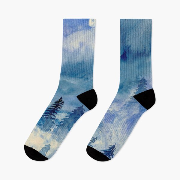 Item preview, Misty sunrise in the forest designed and sold by María Casas Watercolour Designs.