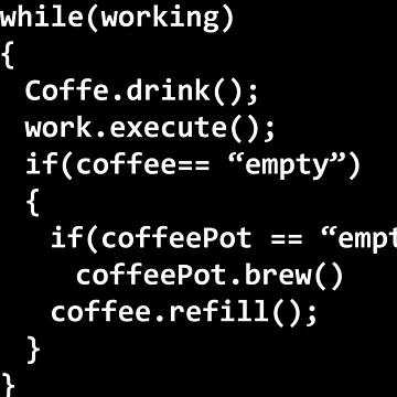Artwork thumbnail, Coffee code programming by ByEmil
