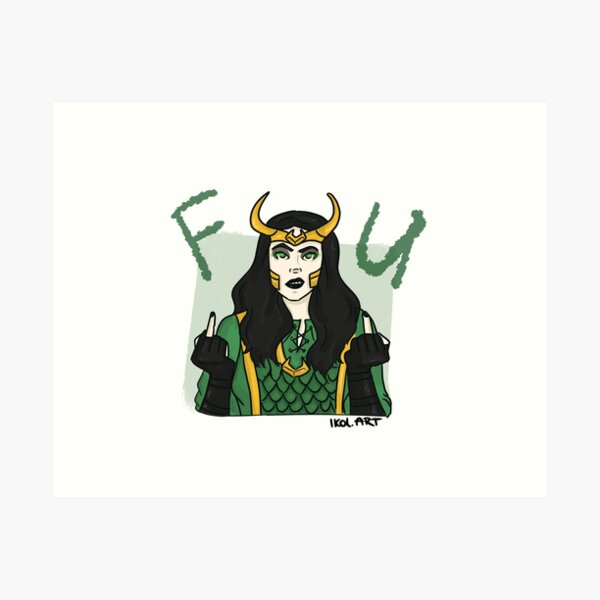 Lowkey Loki Art Print By Ikolart Redbubble