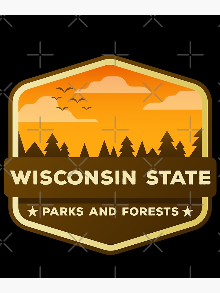 "Wisconsin State Park Sticker " Poster for Sale by nextwebdz Redbubble