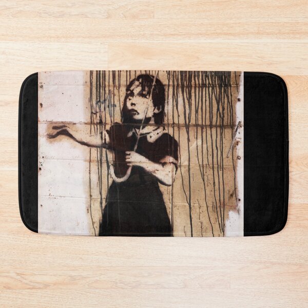 Item preview, Girl in the Rain with Umbrella - Stencil Art by Banksky designed and sold by WE-ARE-BANKSY.