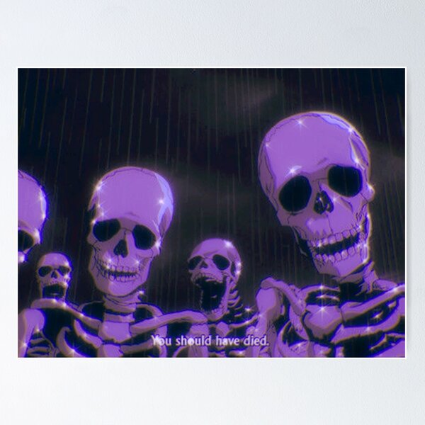 Item preview, You should have died- laughing skeletons designed and sold by WanderAesthetic.