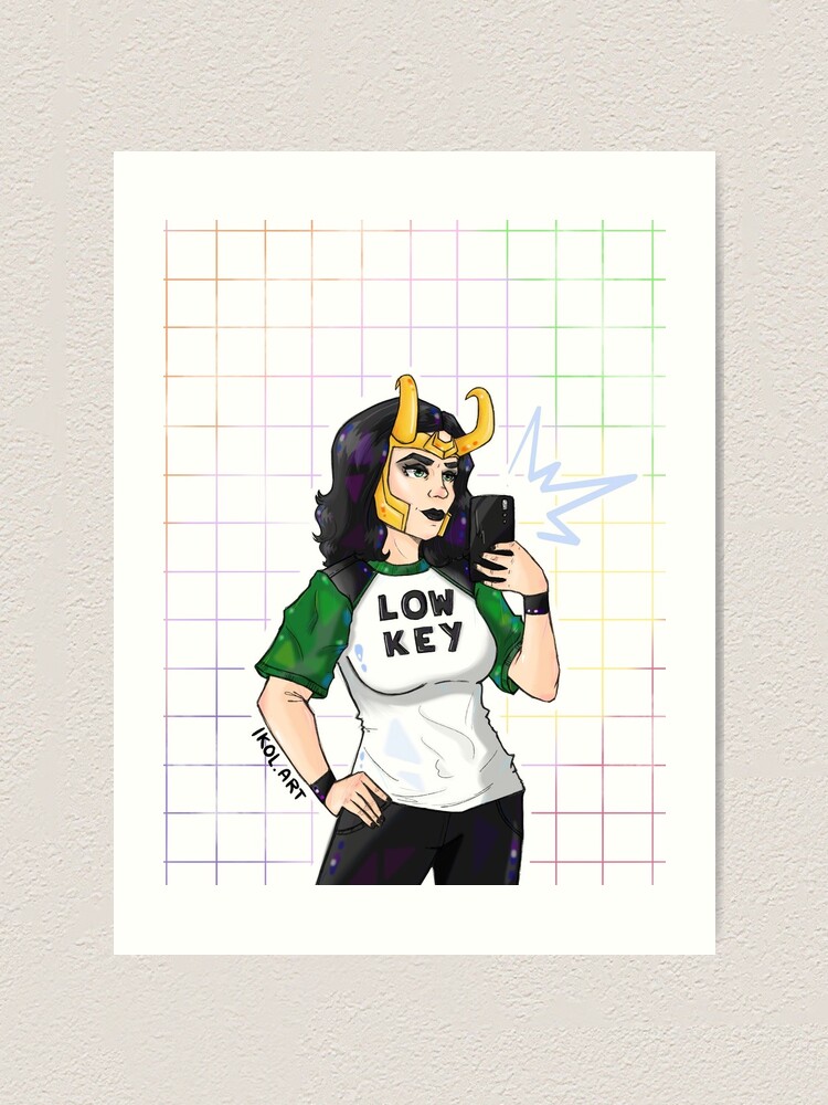 Lowkey Loki Art Print By Ikolart Redbubble