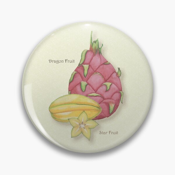 Item preview, Watercolor Exotic Dragon Fruit and Star Fruit designed and sold by Karen McFarland.