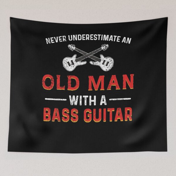 Item preview, Bass Guitar Bassist Guitarist Musician Old Man designed and sold by 4tomic.