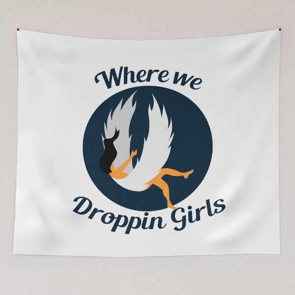 Item preview, Fallen angel Where we droppin girls papercut design designed and sold by anins-azuree.
