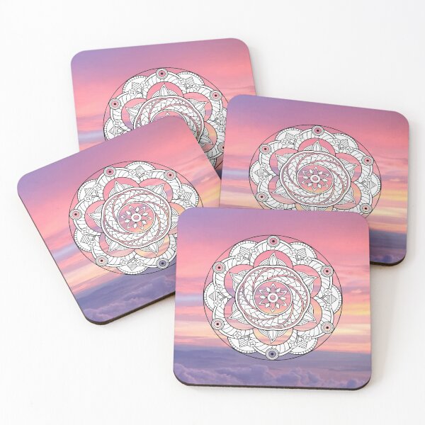 Item preview, Floral pink mandala abstract sky designed and sold by djal-lk.