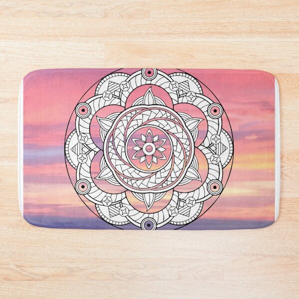 Item preview, Floral pink mandala abstract sky designed and sold by djal-lk.
