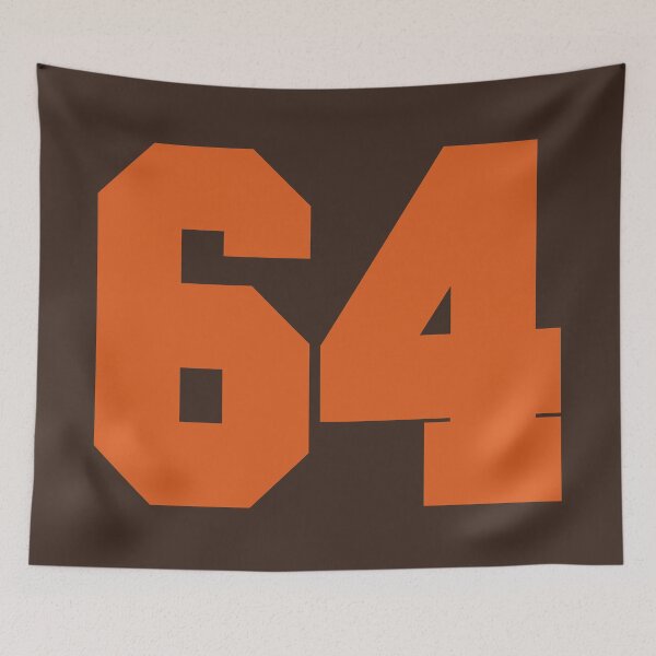 Item preview, 64 Number Cleveland Sports Sixty-Four Brown Jersey designed and sold by HelloFromAja.