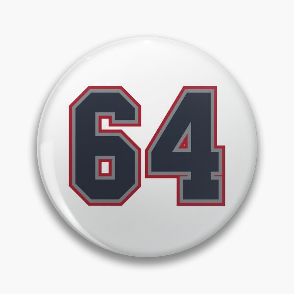 Item preview, 64 Navy Grey Red Sports Number Sixty-Four designed and sold by HelloFromAja.