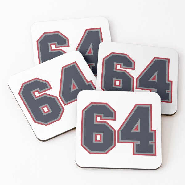 Item preview, 64 Navy Grey Red Sports Number Sixty-Four designed and sold by HelloFromAja.