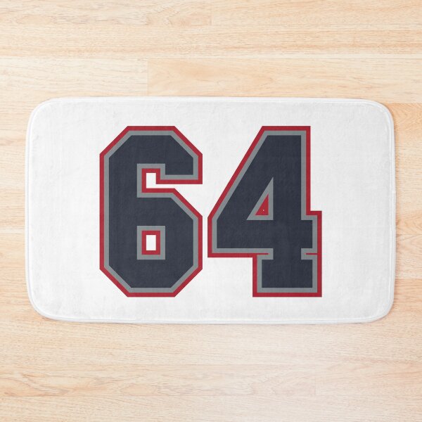 Item preview, 64 Navy Grey Red Sports Number Sixty-Four designed and sold by HelloFromAja.