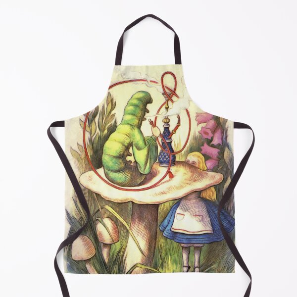 Alice & The Hookah Smoking Caterpillar - Alice In Wonderland Apron