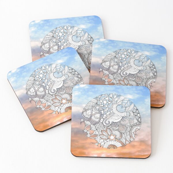 Item preview, Floral mandala pattern abstract sky designed and sold by djal-lk.