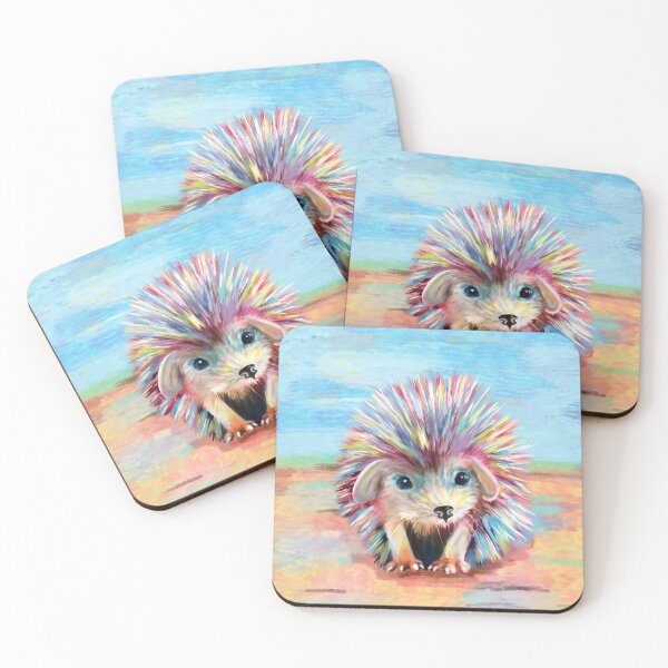 Item preview, Cute baby hedgehog pastels designed and sold by k9printart.