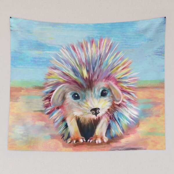 Item preview, Cute baby hedgehog pastels designed and sold by k9printart.
