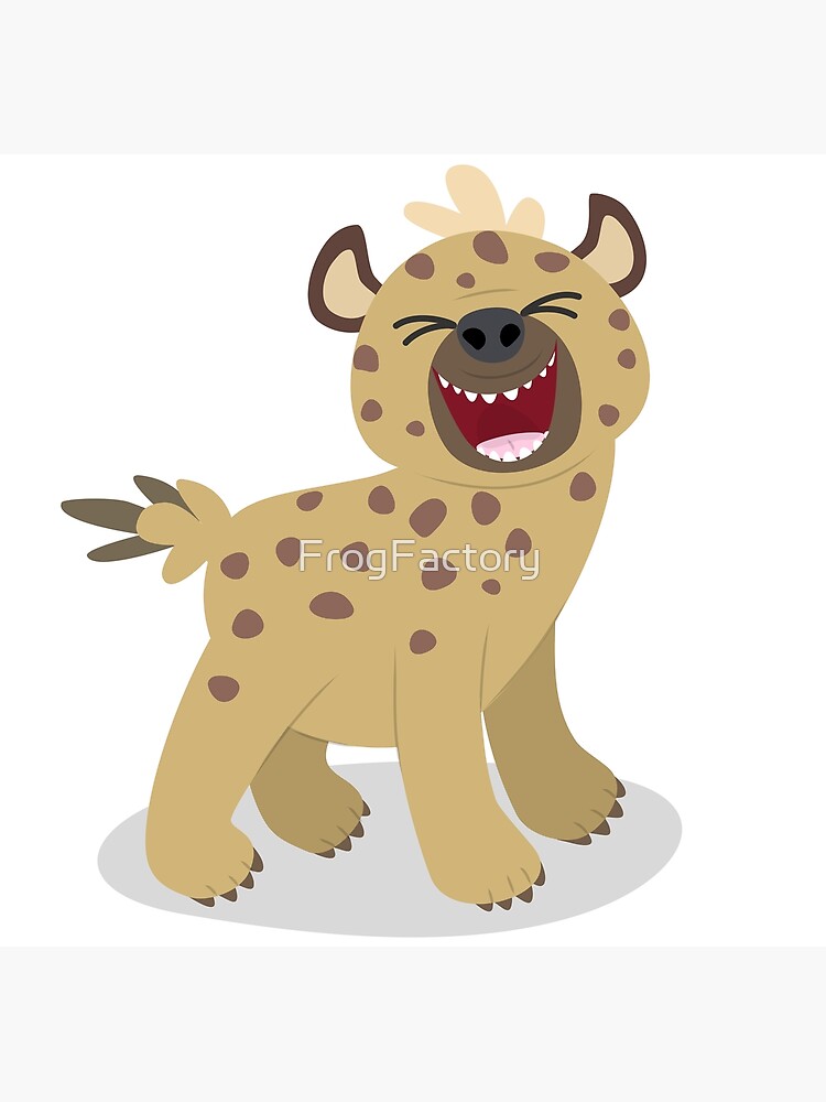 Lámina metálica «Ilustración de dibujos animados lindo divertido hiena