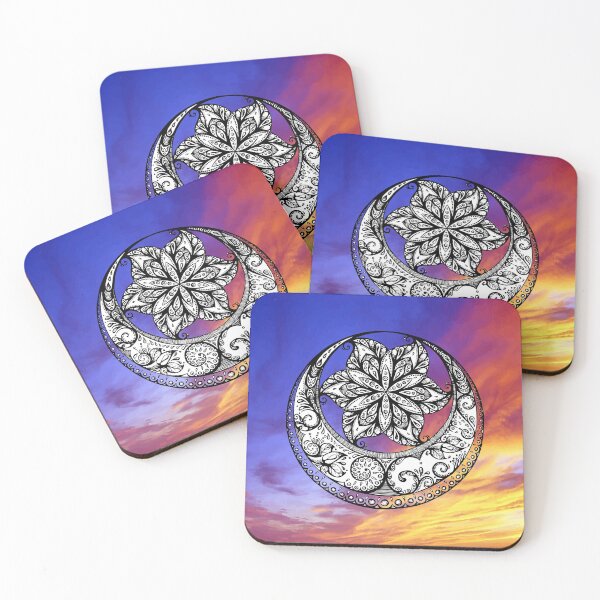 Item preview, Moon and Flower Mandala abstract Sky designed and sold by djal-lk.
