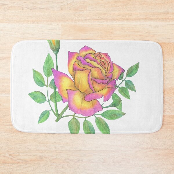 Item preview,  Rose flower. Illustration with colored pencils and ink. designed and sold by Yovin11.