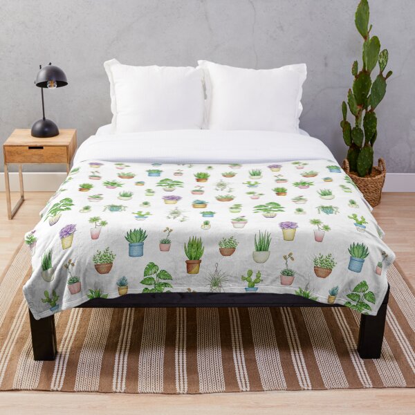 Item preview, Succulents and Houseplants on white - repeat pattern designed and sold by HazelFisher.