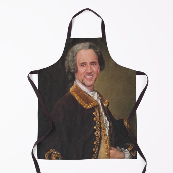 Item preview, Nicolas Cage shower curtain, tshirt, portrait, painting designed and sold by fkingrainbow.