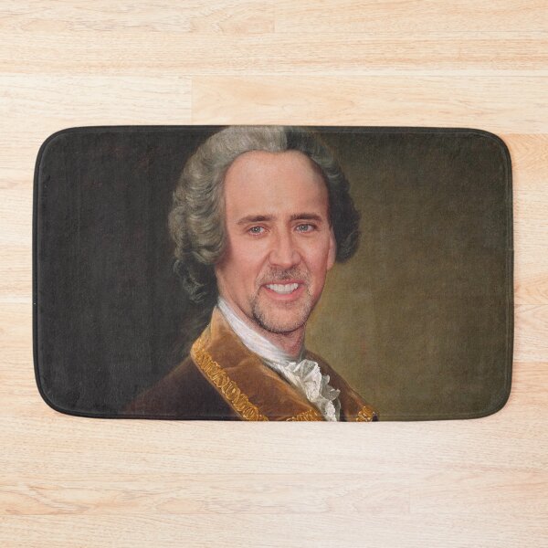 Item preview, Nicolas Cage shower curtain, tshirt, portrait, painting designed and sold by fkingrainbow.