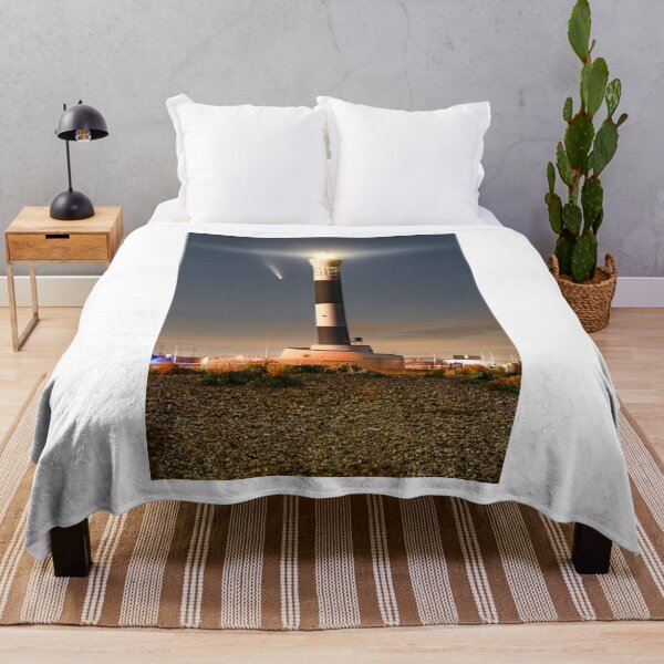 Item preview, Dungeness lighthouse comet NEOWISE designed and sold by rogerstanger.